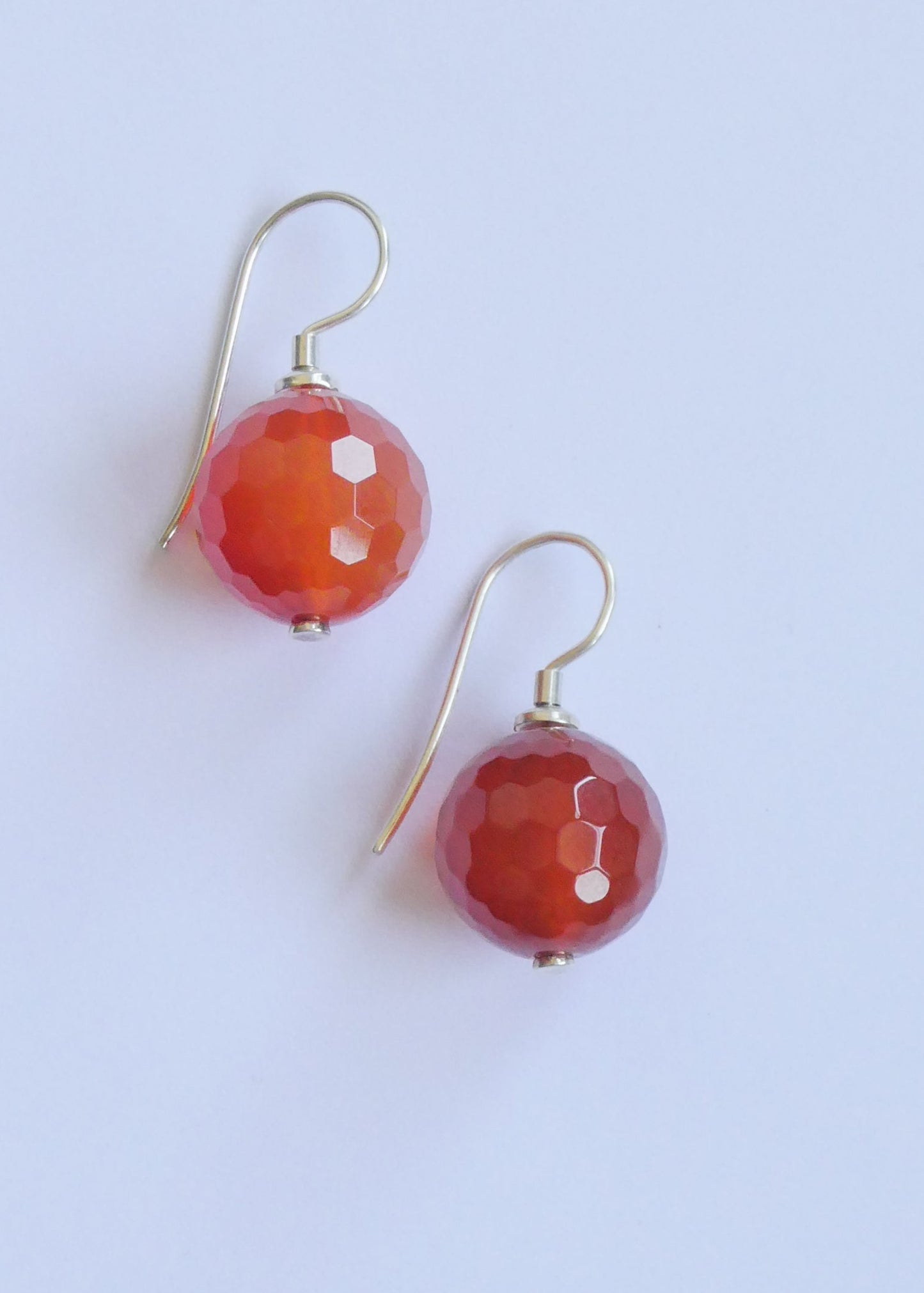 Carnelian Ball Earrings