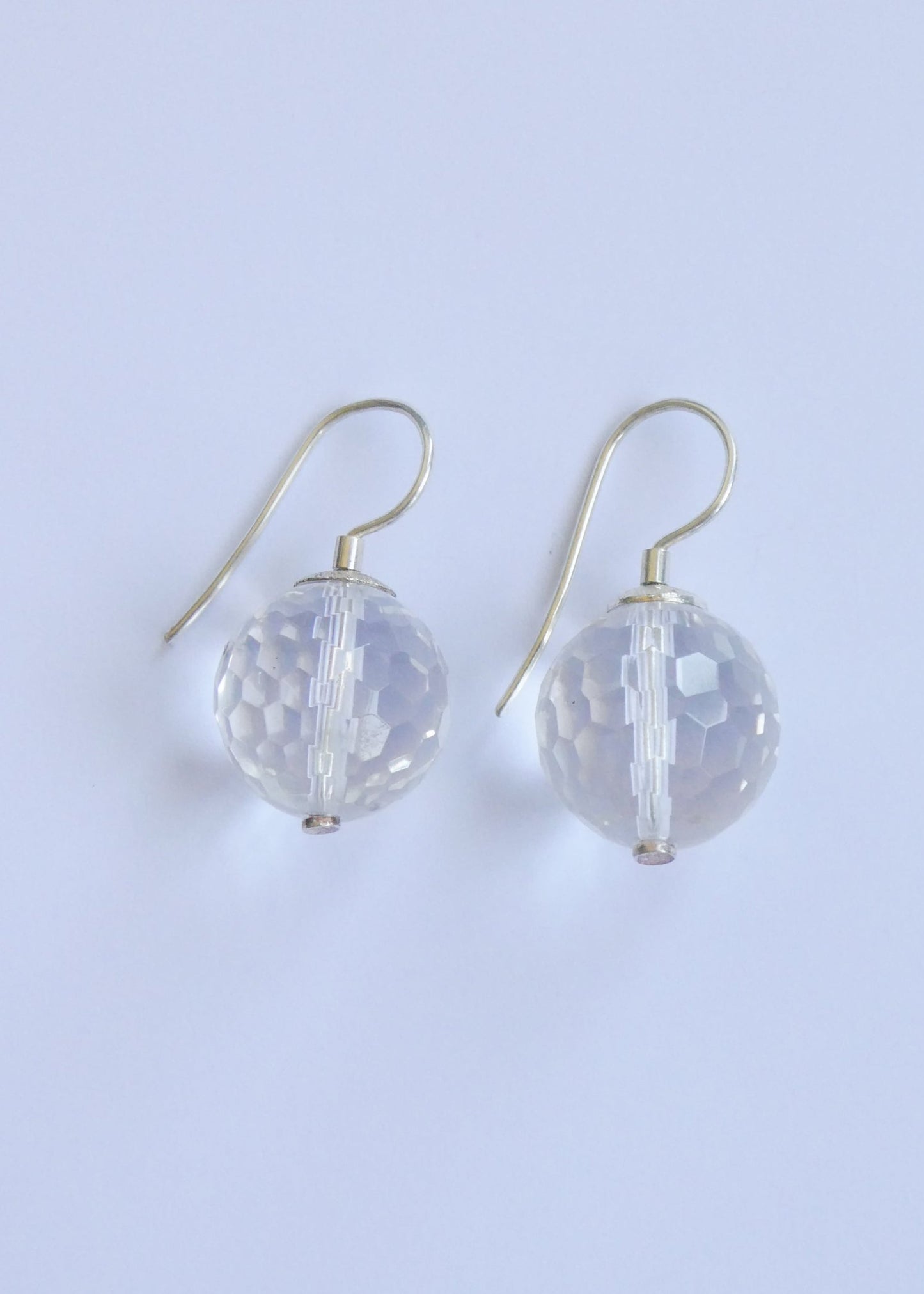 Round Rock Crystal Earrings