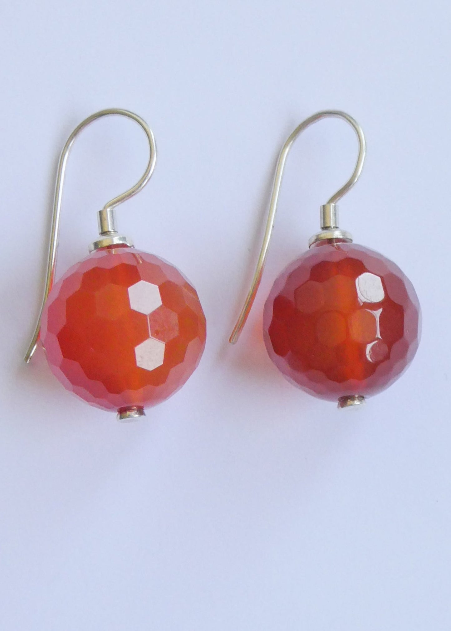 Carnelian Ball Earrings
