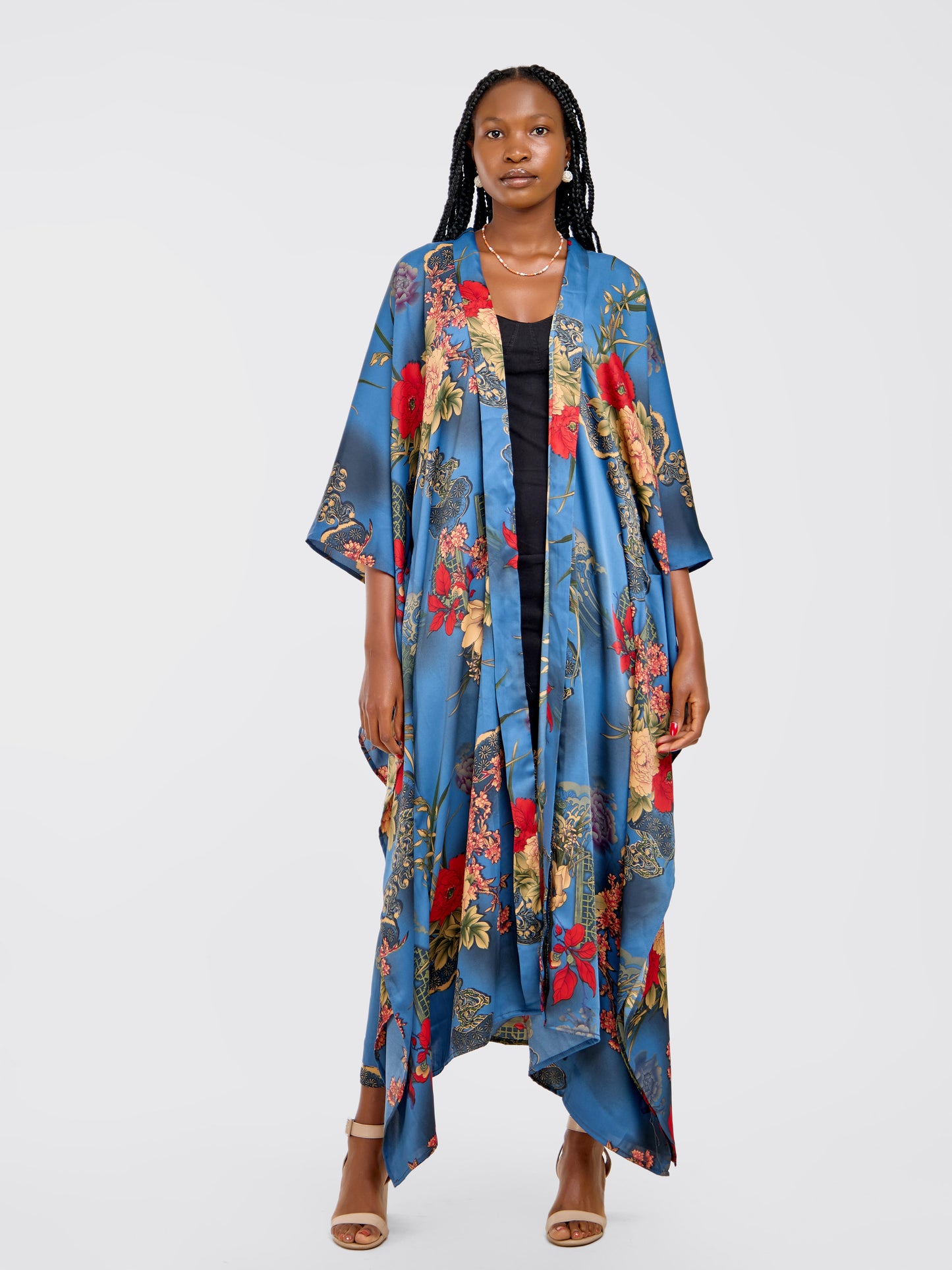 Sapphire Bloom Kimono
