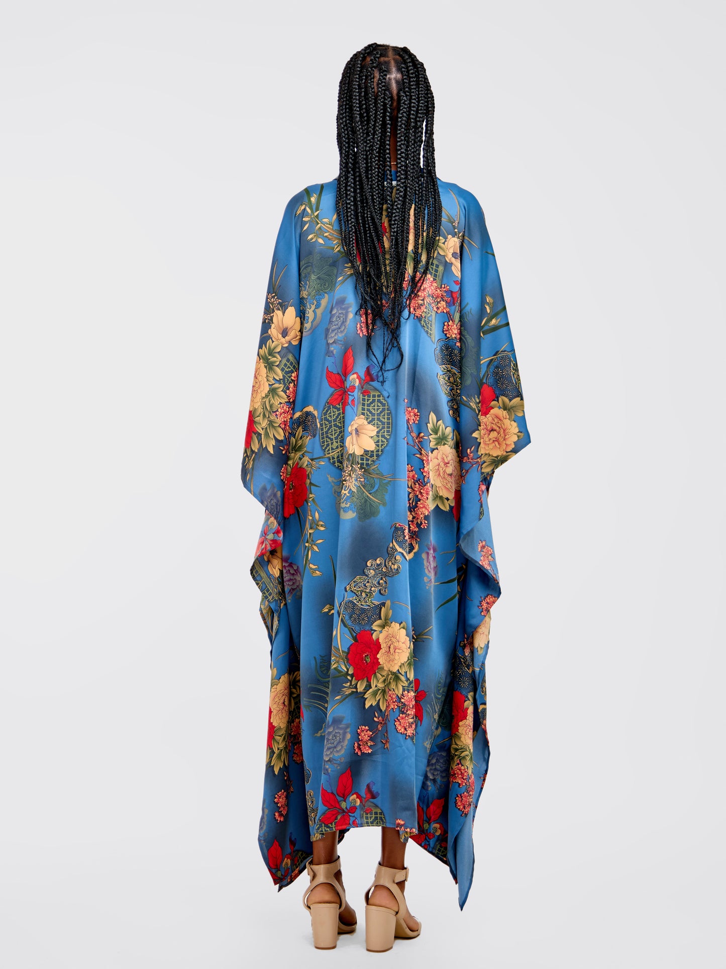 Sapphire Bloom Kimono