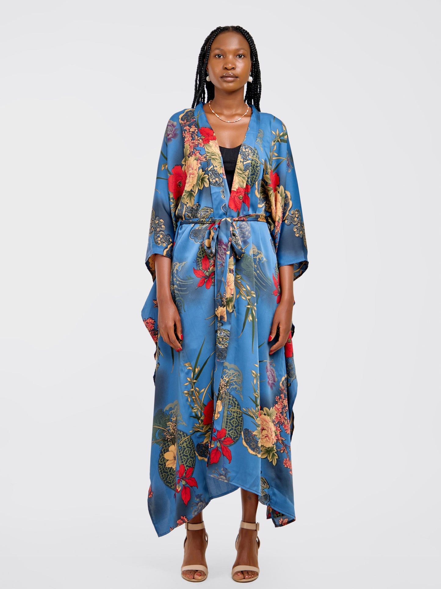 Sapphire Bloom Kimono