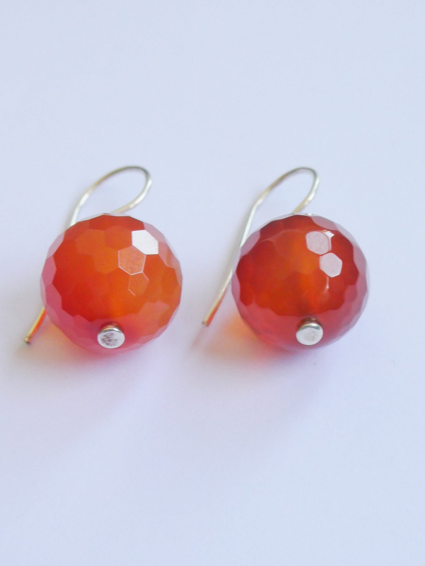 Carnelian Ball Earrings