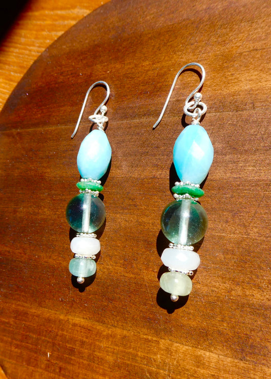 Multicolored Gemstone Earrings - 5