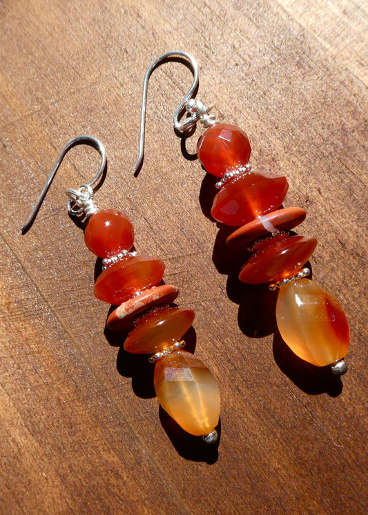 Carnelian Layered Earrings