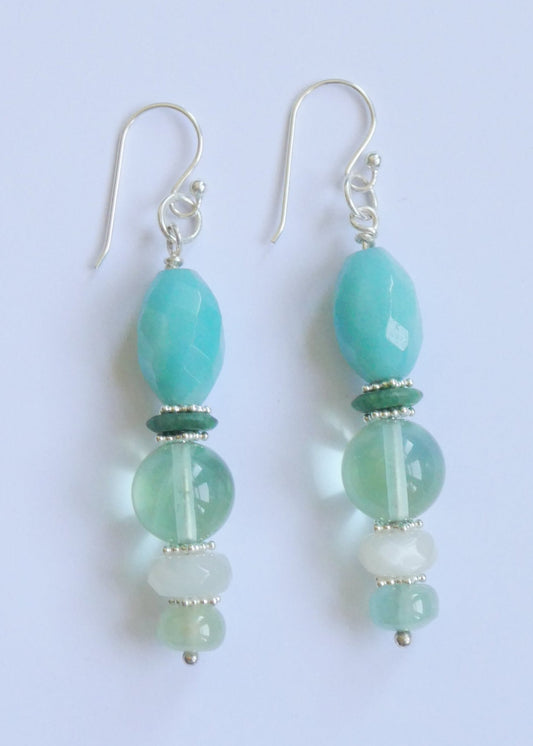 Multicolored Gemstone Earrings - 5