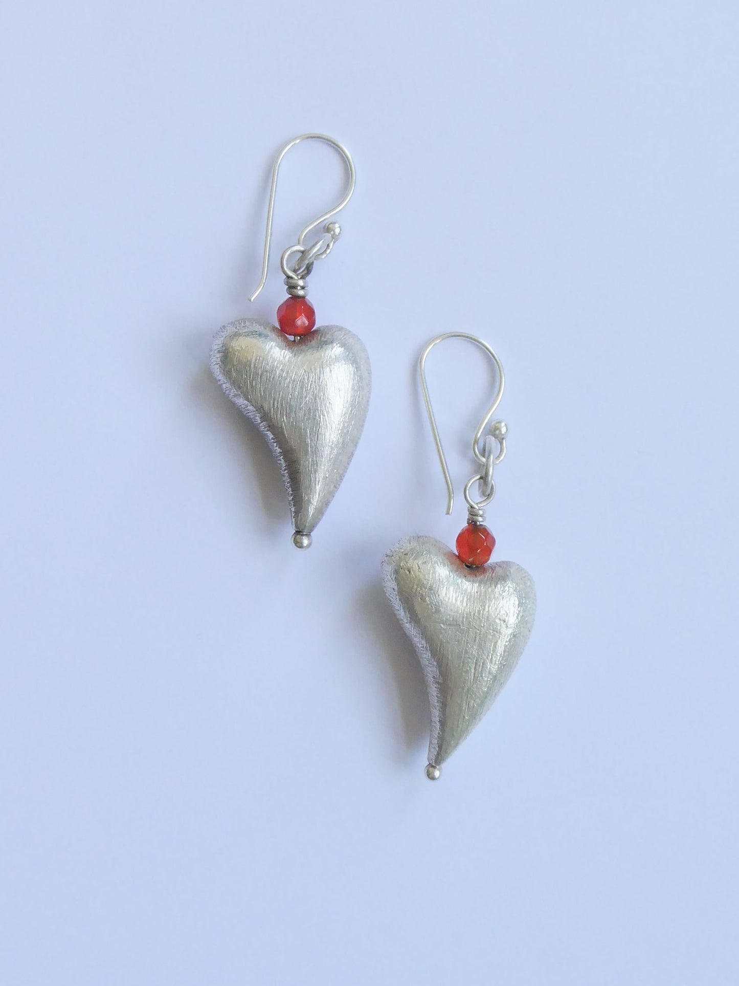 Heart Shape Silver Earrings